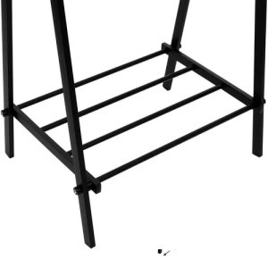 Rack Portátil De Ropa De Metal Con Repisa Super Resistente